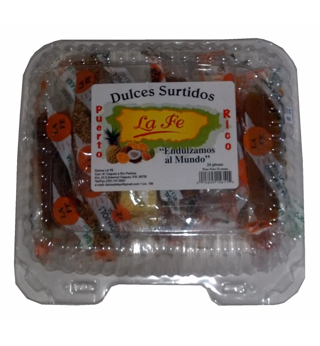 Assortment Sweets of Puerto Rico (Surtido De Dulces Tipicos De Puerto Rico) 21 Pieces (1 Oz Each/piece) By Fabrica De Dulces La Fe