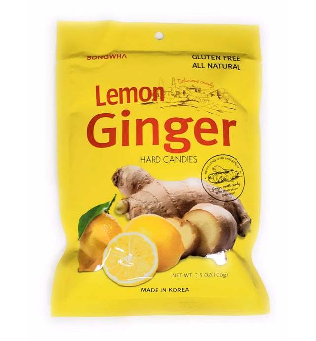 Songwha Lemon Ginger Hard Candies, 3.5 Ounce (Pack of 3)