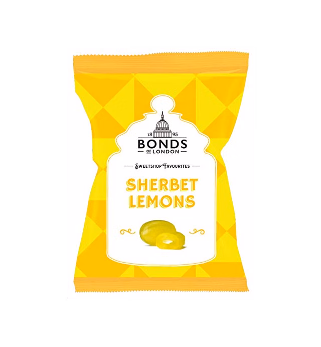 Original Bonds London Sherbet Lemons Bag Lemon Flavored Boiled Sweets With A Sherbet Centre Imported From The UK England British Candy Sweetshop Lemon Sherbets