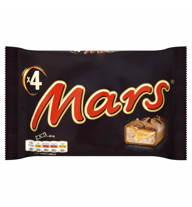 Original Mars Bar Four Pack Imported From The UK England