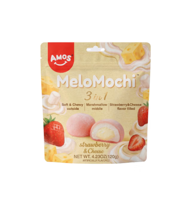 Amos MeloMochi (Strawberry & Cheese)