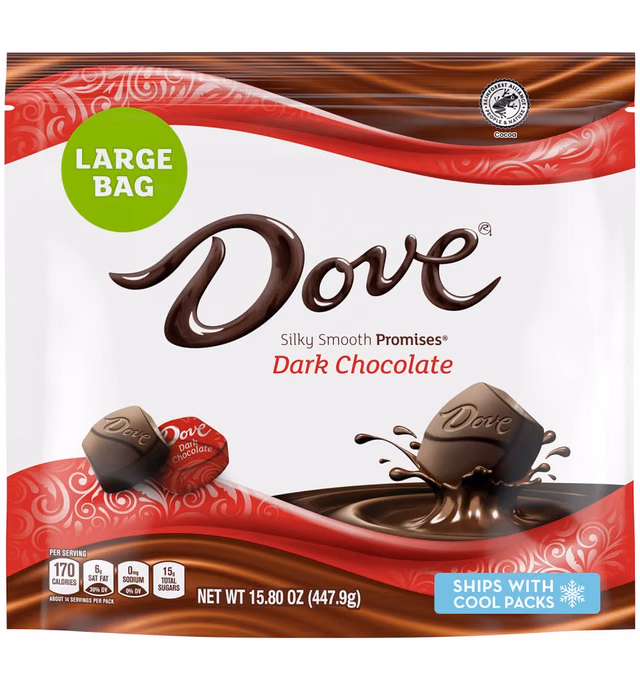 DOVE PROMISES Dark Chocolate Candy, Individually Wrapped, 15.8 oz Bag