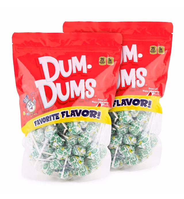 Dum Dums Cream Soda 2-1 lb bags
