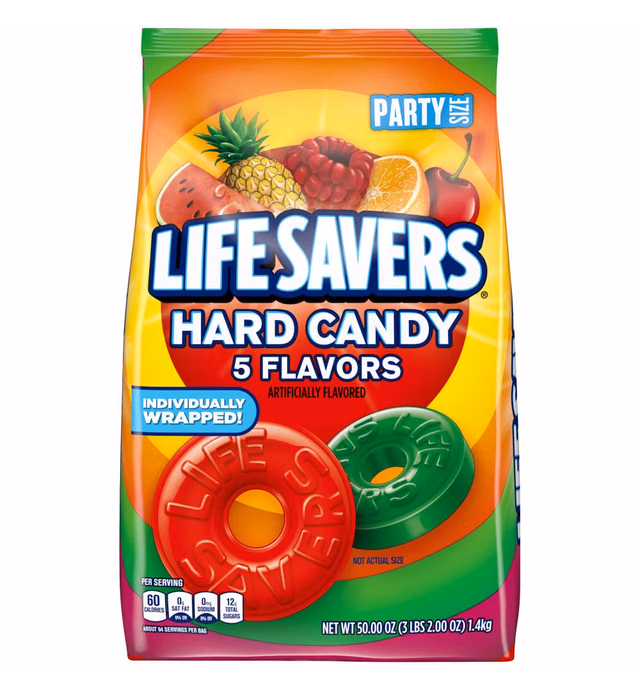 LIFE SAVERS Hard Candy 5 Flavors, 50-Ounce Party Size Bag