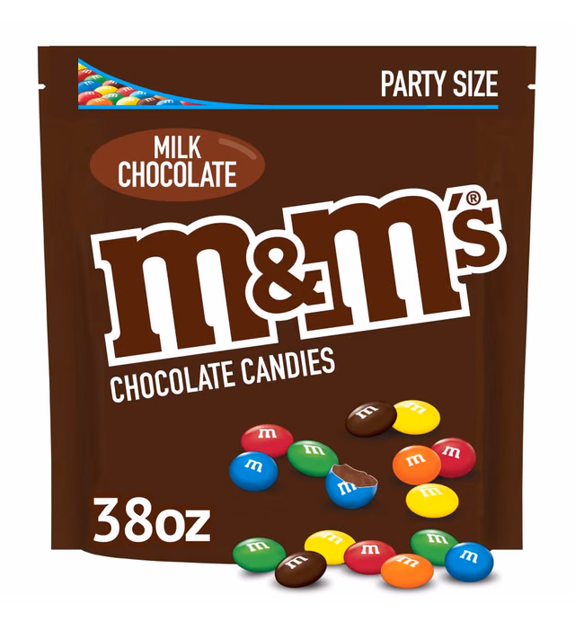 M & M's Milk Chocolate Candies, Milk Chocolate, 38 Oz Bag