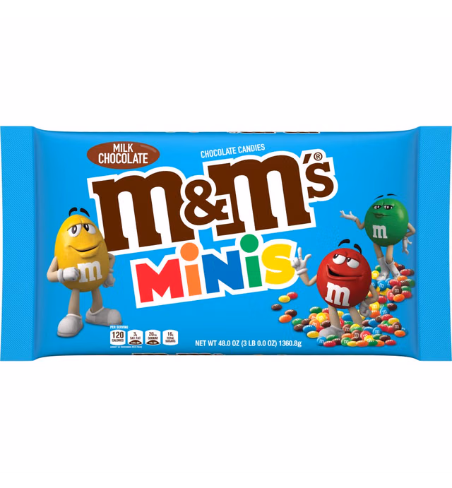 M&M'S Milk Chocolate MINIS Candy 3-lb. Bulk Candy Bag