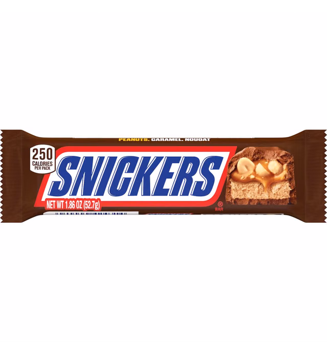 SNICKERS Full Size Original Chocolate Candy Bar, 1.86 oz