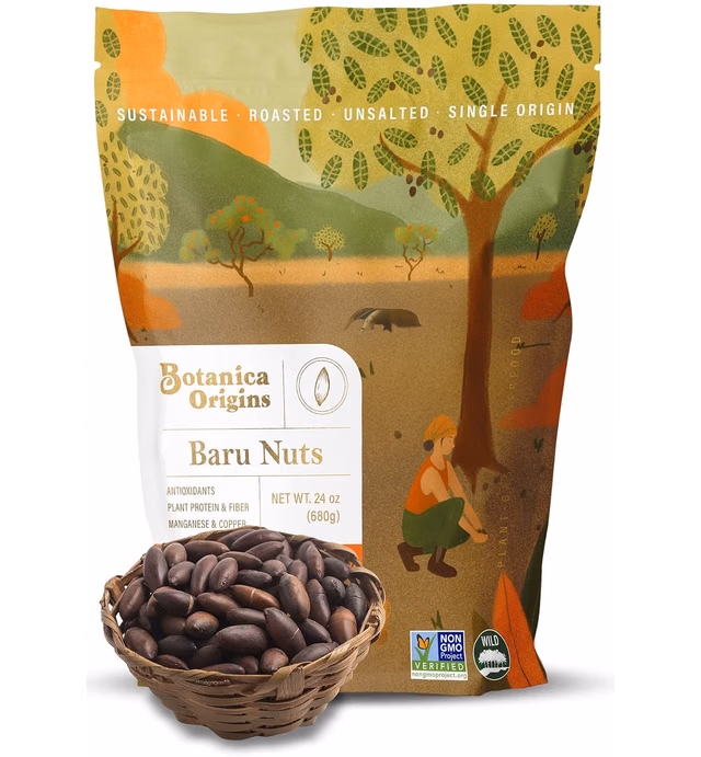Botanica Baru Nuts, 24 oz | Roasted | Wild | Unsalted | Non-GMO | Vegan, Keto and Paleo Friendly