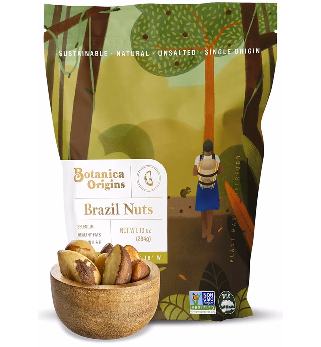 Botanica Raw Brazil Nuts, 10 oz | Whole | Unsalted | Wild | Non-GMO | Vegan, Keto and Paleo Friendly