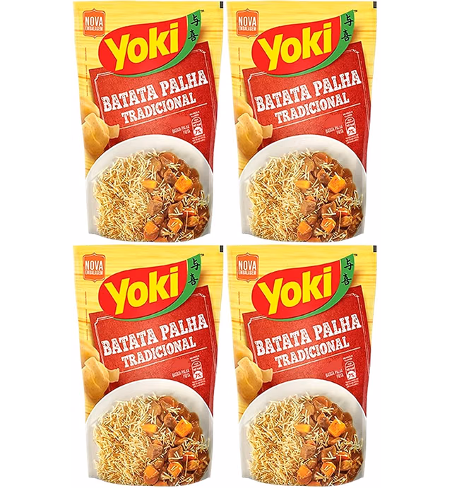 Yoki Potato Sticks 4.9 oz Batata Palha Traditional 105g (Pack of 4)