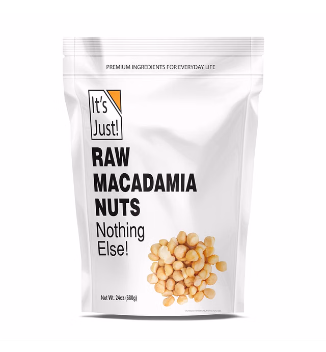 It's Just - Raw Macadamia Nuts, Unsalted, Perfect for Baking, Keto Nuts, 24oz