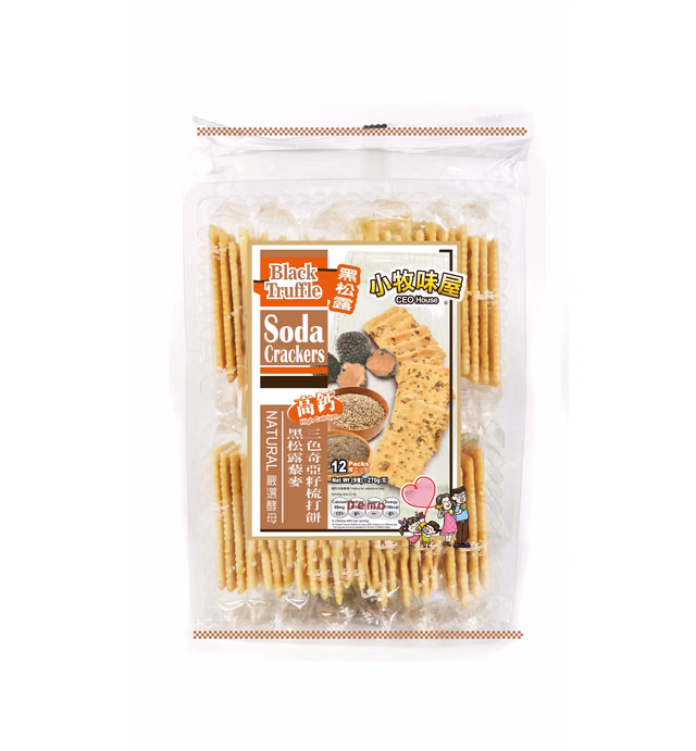 三色奇亞籽藜麥黑松露味梳打餅