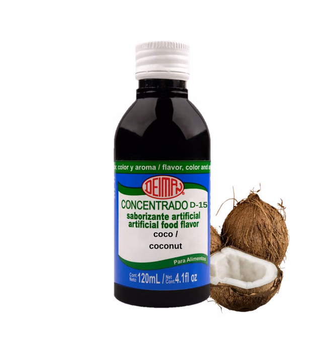 Deiman Artificial Food Flavoring Coconut Concentrate D-15 (4 fl oz