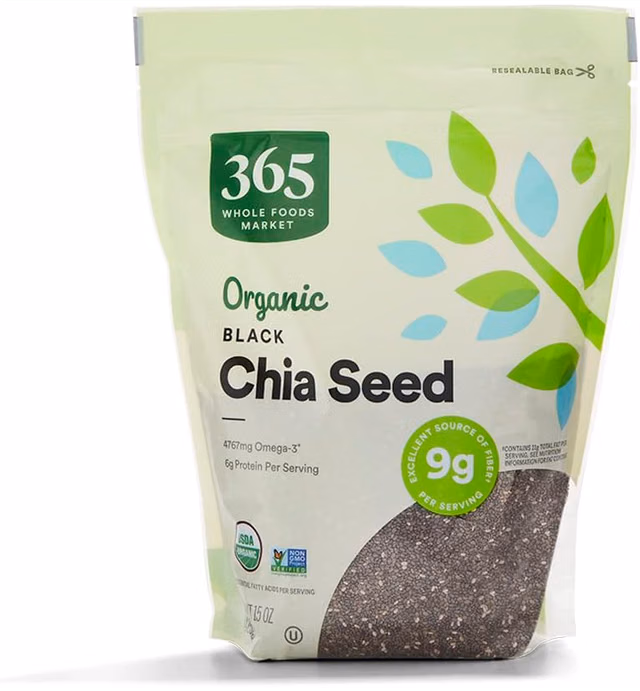 365 by Whole Foods Market, Organic Black Chia Seeds, 15 Ounce
