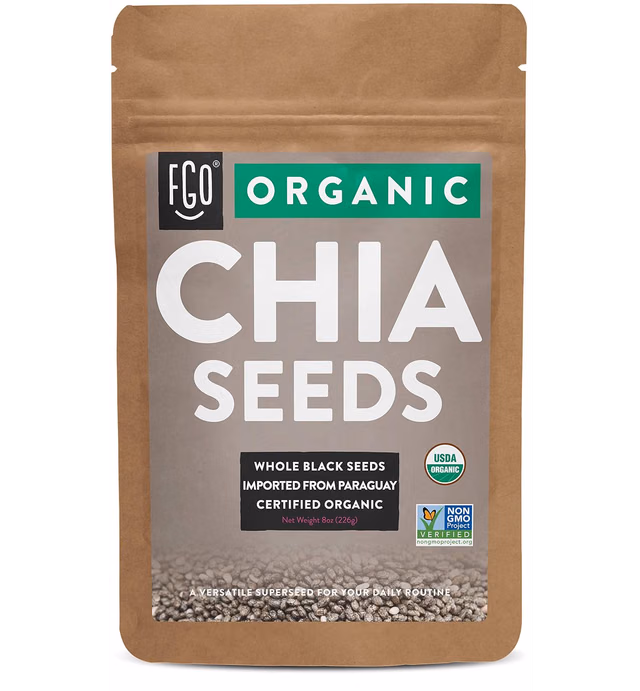 Organic Chia Seeds | Imported from Paraguay | 8oz Resealable Bag