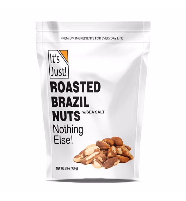 It's Just - Brazil Nuts, 2lbs, Product of Peru, Roasted & Salted, Packaged in USA (Roasted/Sea Salted, 2 Pound (Pack of 1))