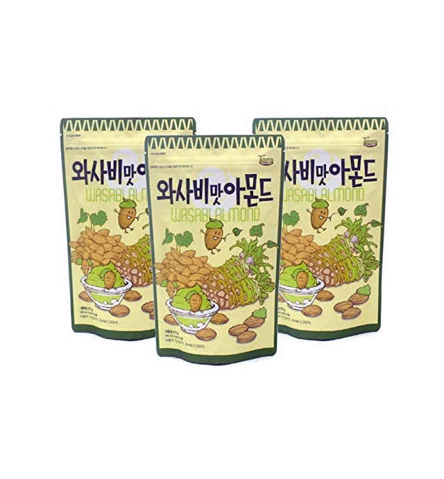 Korean Gilim Almond snacks (Gilim Wasabi Almond (pack of 3))
