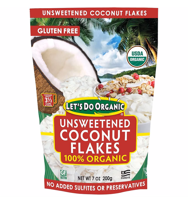 Lets Do Organics: Organic Coconut Flakes, 7 oz (3 pack)