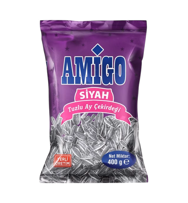 AMİGO SİYAH TUZLU ÇEKİRDEK 400GR.