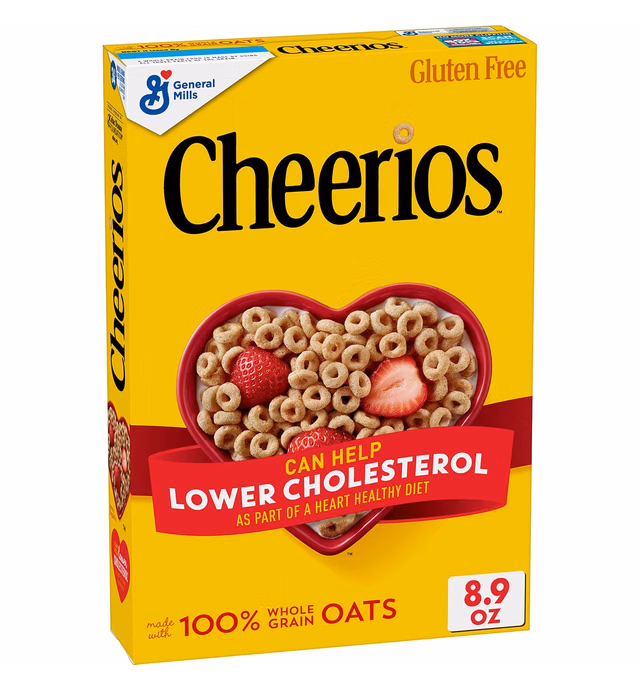 Cheerios Heart Healthy Cereal, Gluten Free Cereal with Whole Grain Oats, 8.9 OZ