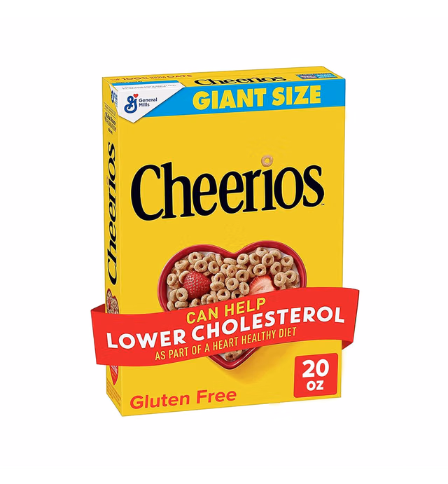 Cheerios Heart Healthy Cereal, Gluten Free Cereal with Whole Grain Oats, Giant Size, 20 OZ