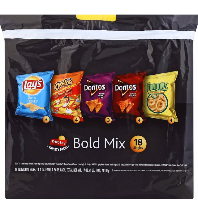 Frito-Lay Bold Mix Variety Pack, 18 Count