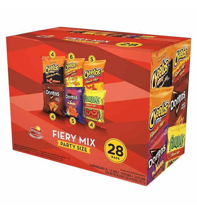 Frito-Lay Variety Pack Spicy Party Mix Cube, 28 Ct