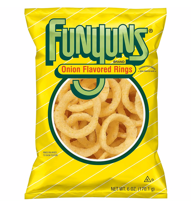 Funyuns Original Onion Flavored Rings Snack Bag, 6 Ounce