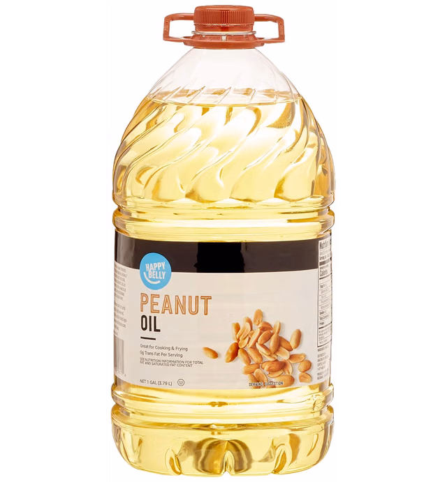 Amazon Brand - Happy Belly Peanut Oil, 128 Fl Oz