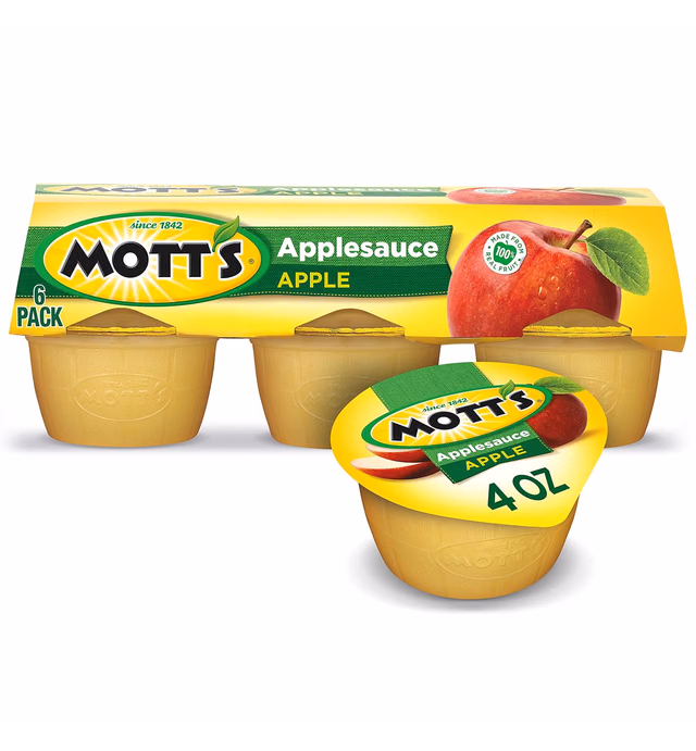 Mott's Applesauce Apple, 4 Oz, 6 Ct