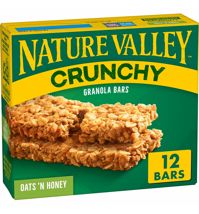Nature Valley Crunchy Granola Bars, Oats 'N Honey, 8.94 oz, 6 ct, 12 bars