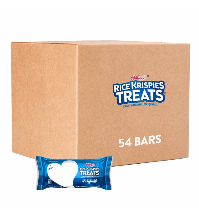 Rice Krispies Treats Crispy Marshmallow Squares, Kids Snacks, Snack Bars, Original (54 Bars)