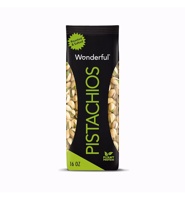 Wonderful Pistachios, In-Shell, Roasted & Salted Nuts, 16oz