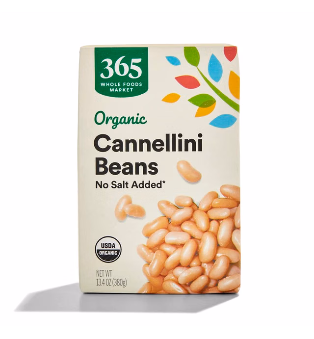365 by Whole Foods Market, Organic Unsalted Cannellini Beans, 13.4 Ounce