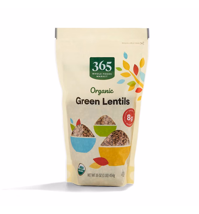 365 by Whole Foods Market, Organic Green Lentils, 16 Ounce