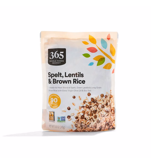 365 by Whole Foods Market, Spelt Green Lentils & Brown Rice, 8.8 Ounce