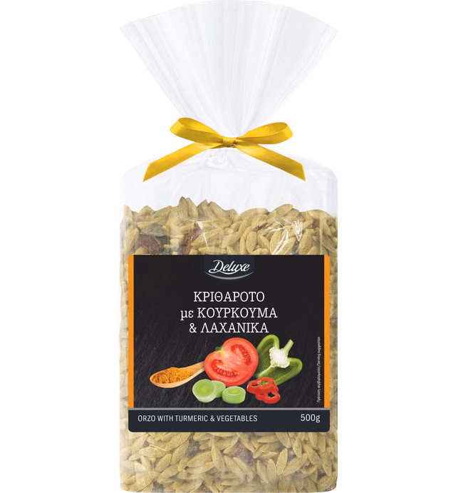 Deluxe Κριθαράκι με κουρκουμά και λαχανικά