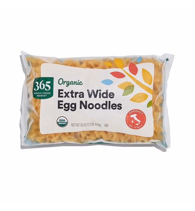 365 by Whole Foods Market, Organic Extra Wide Egg Noodles, 16 Ounce