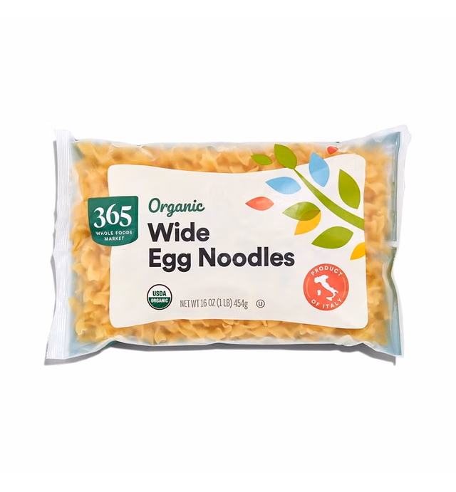365 by Whole Foods Market, Organic Wide Egg Noodles, 16 Ounce
