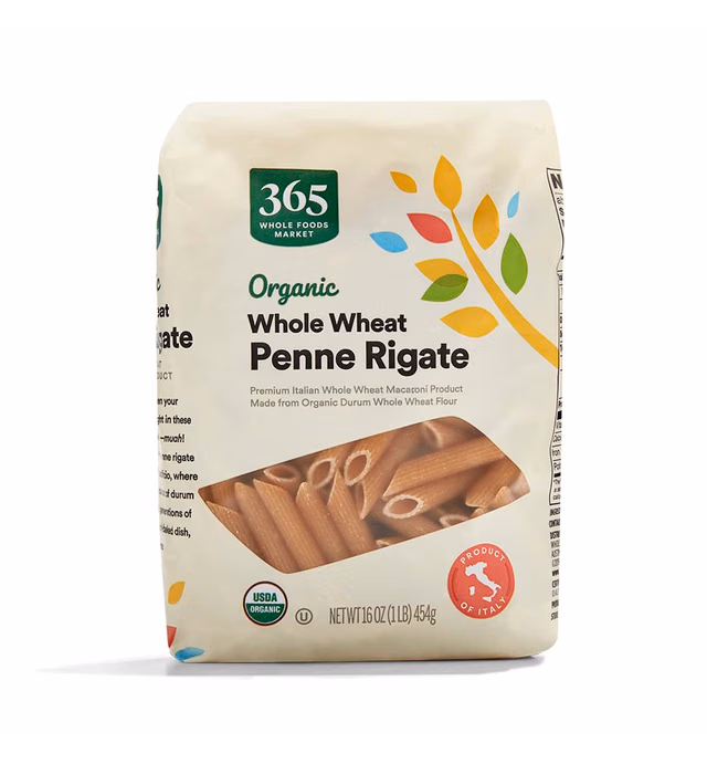 365 by Whole Foods Market, Pasta Penne Rigate Whole Wheat Organic, 16 Ounce