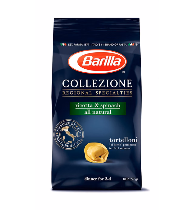Barilla Collezione Pasta, Ricotta & Spinach Tortelloni, 8 Ounce