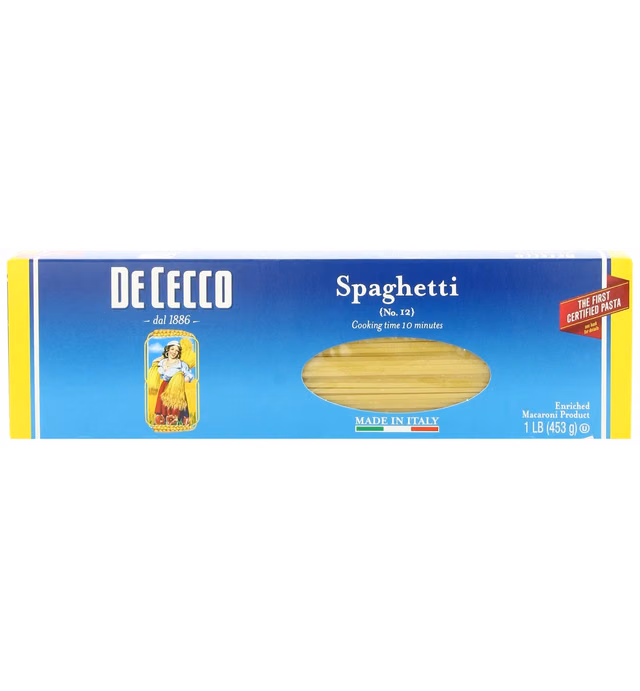 De Cecco Pasta, Spaghetti No. 12, 1 Pound (Pack of 5)