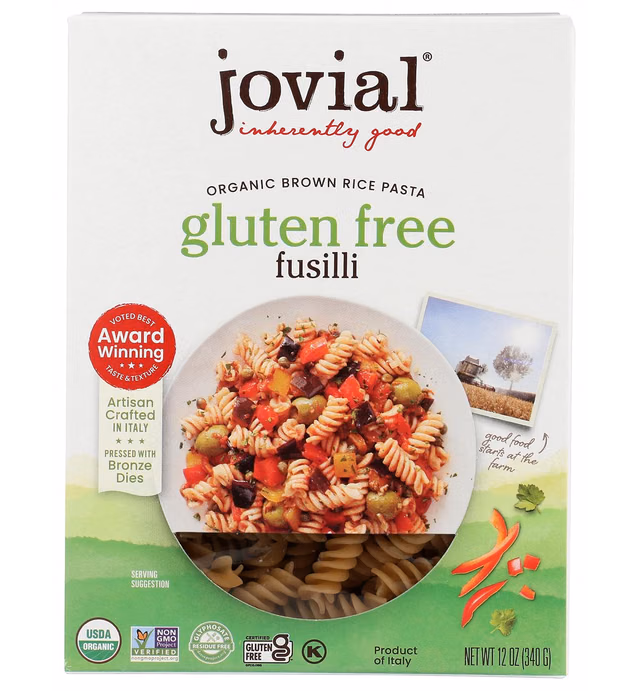 Jovial Pasta Brown rice Organic Fusilli, 12 oz