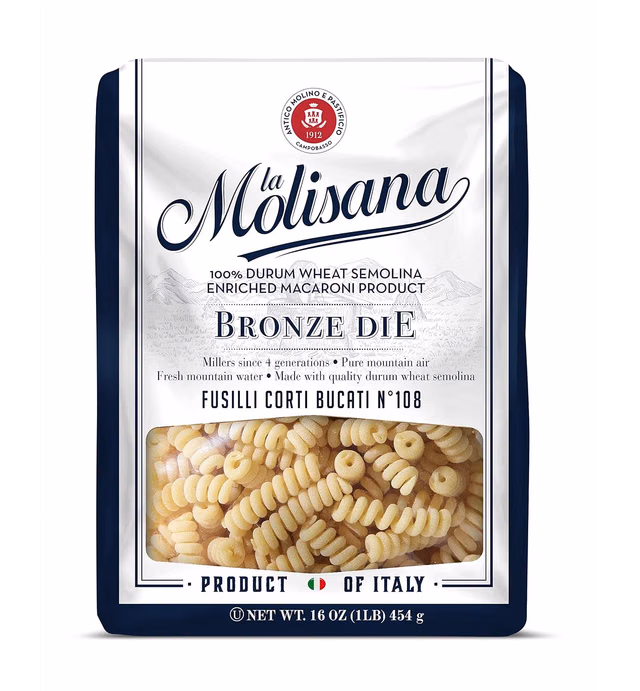 La Molisana Fusilli Bucatini Corti FQ 108, 1 Pound (Pack of 12)