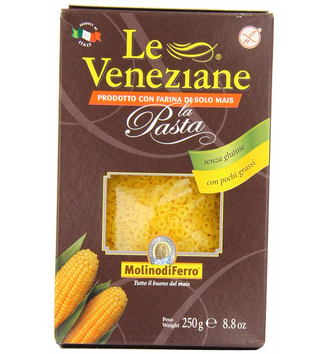 Le Veneziane - Italian Anellini Pastina [Gluten-Free], (4)- 8.8 oz. Pkgs