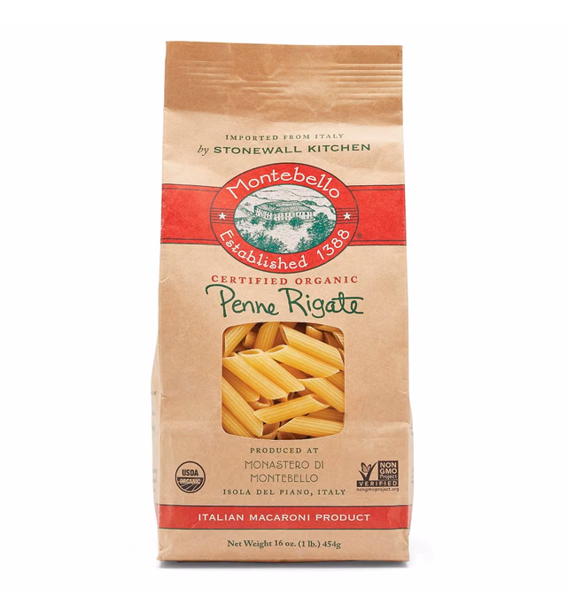 Montebello Organic Penne Rigate, 1 lb