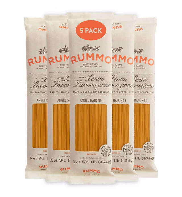 Rummo Italian Pasta Angel Hair No.1, Always Al Dente (5-Pack)