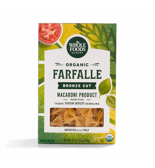 Whole Foods Market, Organic Farfalle, 16 Ounce