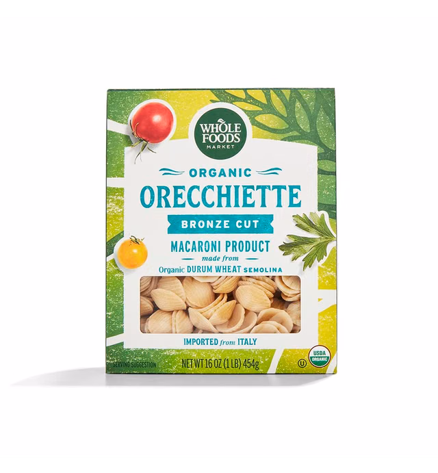 Whole Foods Market, Organic Orecchiette Rigate, 16 Ounce