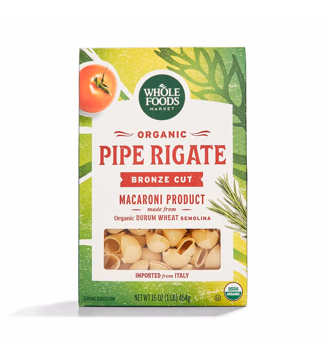 Whole Foods Market, Organic Pipe Rigate, 16 Ounce
